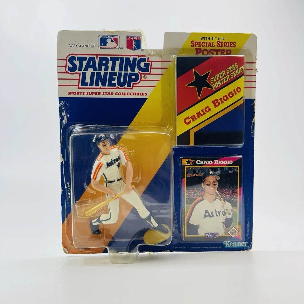 1992 Kenner Starting Lineup Figurine Craig Biggio Houston Astros New #0922